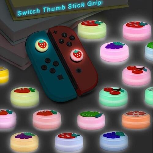 Luminous Glow Fruit Thumb Stick Grip Cap Joystick Cover For Switch NS Lite Joy-Con Controller Nintend Joycon Thumbstick Case
