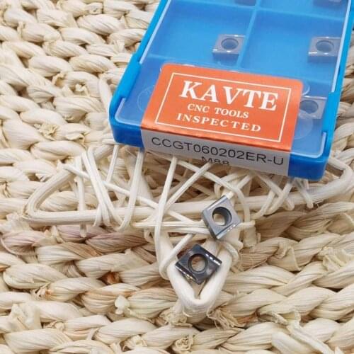 KAVTE 10Pc CCGT060202 CCGT060204 CCGT09T302 CCGT09T304 ER-U EL-U, colorful coating, high quality carbide insert, stainless steel