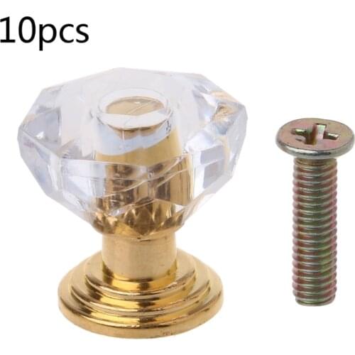 Drawer Pull Handle 10PC Diamond Shape Crystal Glass Cabinet Knob For Jewelry Box Windows10 Pro Key Magnet Washi