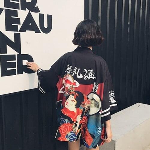 Japanese Kimono Women Haori Yukata Summer Beach Women Kimono Cardigan Shirt Geisha Japanese Clothing Asian Clothes Obi Haori