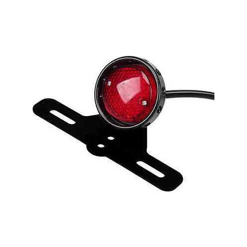 Black Motorbike Brake Running Tail Light For Harley Honda Kawasaki Suzuki Yamaha Cruiser Chopper Old School