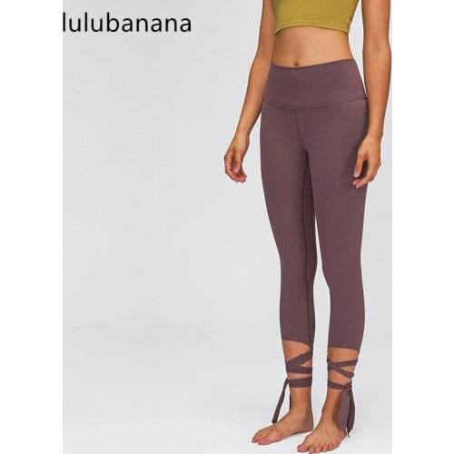 Lulubanana Yoga Pants for Women, Womens Solid Color Skinny Buttocks Elastic Casual Calf Cross Bandage Fitness Workout Leggings