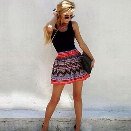 Women Wild Mini Dress Color Stitching Sexy Slim Bottom Dress Lady Sleeveless Casual Retro Short Dresses