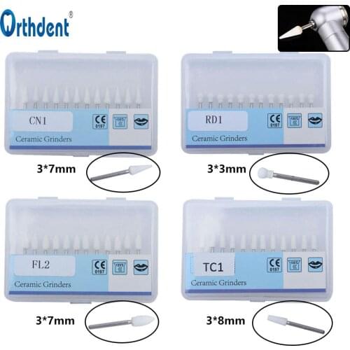 12 Pcs Dental White Stone Polishing Kits Aluminum Oxide Porcelain For Finishing Porcelain Enamel Composite Resin Dentistry Tool