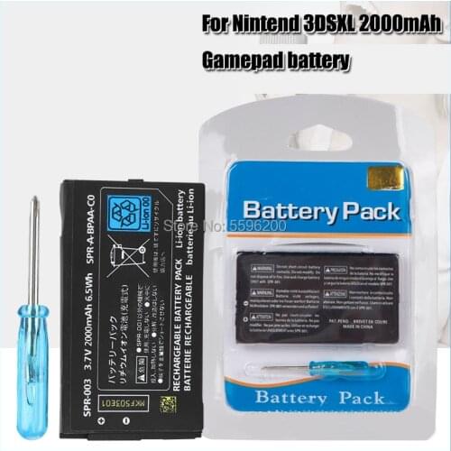 2000mAh 3.7V Rechargeable Lithium-ion Battery For Nintend 3DS LL/XL 3DSLL 3DSXL NEW 3DSLL NEW 3DSXL Replacement Battery + Tool