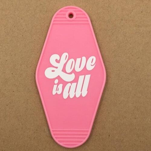 300Pcs Cheap vintage acrylic hotel room keychains key tag custom logo blank hotel motel Keychain