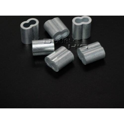 50pcs/lot 1.5mm Aluminum Cable Crimps Sleeves Rope Clip Fittings Loop Sleeve