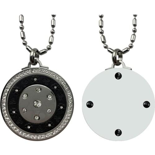 7 Stars Bio Scalar Quantum Energy Pendant Necklace with Negative Ions EMF Protection and White Crystals