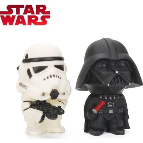 9cm Star Wars Toys Master Yoda Darth Vader Stormtrooper Action Figure The Force Awakens Jedi Yoda Anime Figures Lightsaber Model