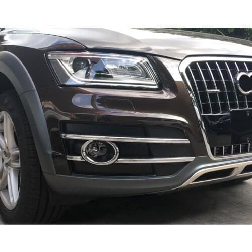 ABS Chrome Front Fog lamp Light Cover Trim For Audi Q5 2016 2017 2018 Free Shipping
