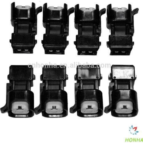 Free shipping 2 Pin Female And Male EV1 to EV6 Fuel Injector Electrical wiring harness waterproof Connector Plug for Delphi