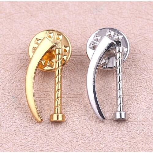 Free Shipping Wholesale 10Pcs/Lot Gold Colors Laryngoscope Pin Medical Department Jewelry for Doctor/Nurse/Therapist Pin