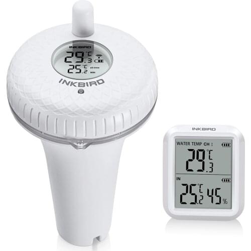 Inkbird Wireless Pool Thermometer IBS-P02 Floating Thermometer IPX7 Waterproof Thermometer for Swimming Pool Hot Tub Hot Spring