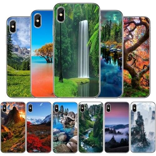 Nature amazing Silicone phone case For iphone 12 11Pro Max 11 XR XS Max X 8 7 6 6S Plus 5 5S SE 2020 Back Cover Shell