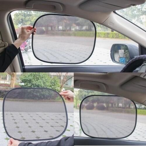 Black Side Car Sun Shades Rear Window Sunshades Cover Mesh Visor Shield Screen Interior UV Protection Kids