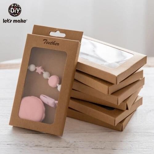 Lets Make 20pcs Baby Gift/Merchandise/Packing Box Kraft Paper Wedding Wrapping Jewelry Supply Nursuing Accessories Baby Teether