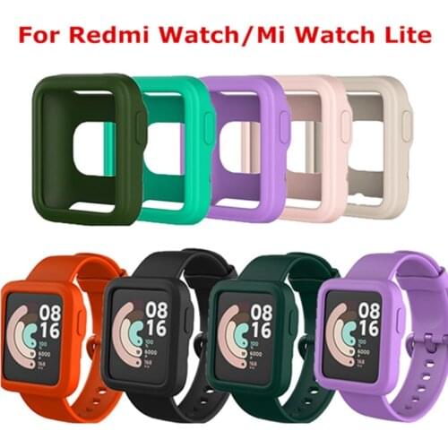 For Xiaomi Mi Watch Lite / Redmi Smart Watch Soft Silicone Protective Case Full Cover Frame Protector Soft TPU Bumper Cover