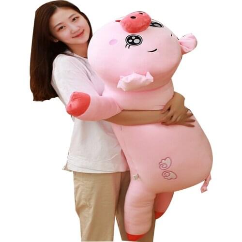 Dorimytrader kawaii soft cartoon pink pig plush doll giant stuffed fat piggy toy sleeping pillow gift decoration 47inch 120cm