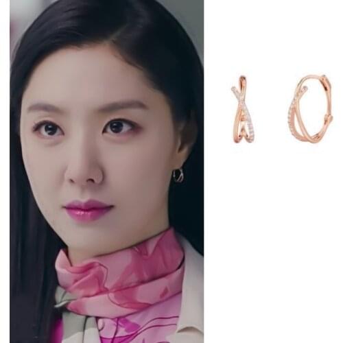 Star same Hyun Bin Son Ye Jin Stud ear Korean dramas TV ресницы piercing man For Women Earrings pendientes brincos ornament