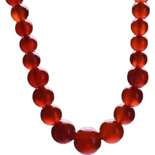 CHINA Genuine Natural Red Agate Necklace Female Red Agate Crystal Necklace Jewelry
