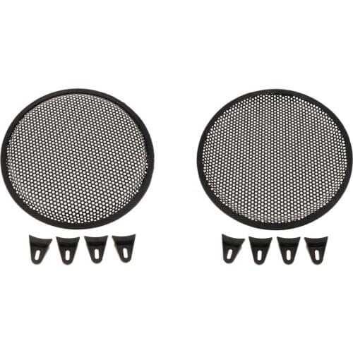 2Pack 10inch Mesh Round Car Speaker Cover, Decoration Loudspeaker Grill, Metal & Durable Black
