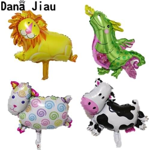 Mini lion sheep cow fire dragon animal balloons happy birthday decoration holiday kid inflatable toy supplier