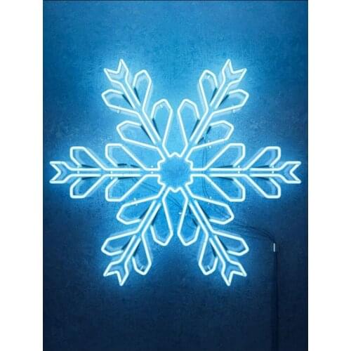 Neon Sign For Ice and snow crystal Lamp glass tube neon bulbs resterant decorate room light Impact Attract light