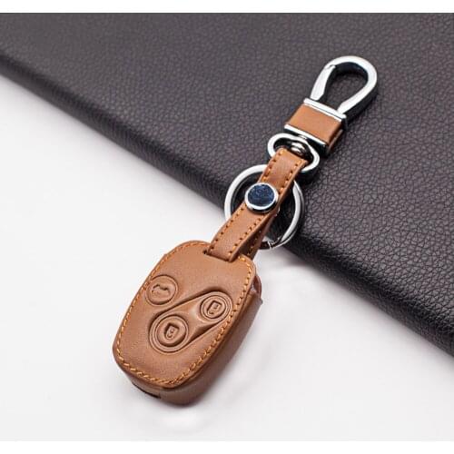 The latest leather car key case cover remote control for the Honda CR-V Fit driver Accord Civic 3 buttons protection shell