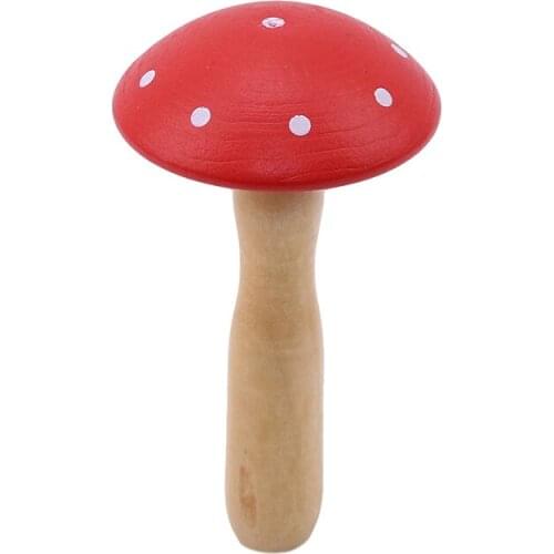 New Hand Sewing Tools Cute Small Mushroom Solid Wood Small Mushroom Patching Tool