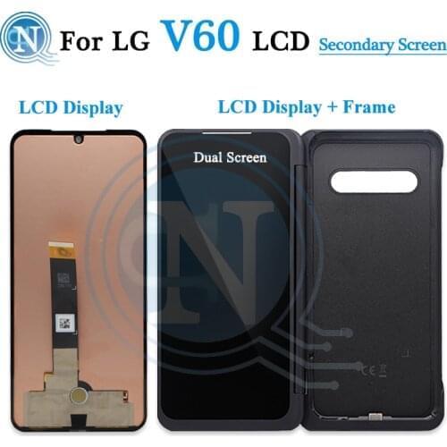 For LG V60 LCD Display Touch Screen Digitizer Assembly Secondary Screen For LG V60 ThinQ 5G LM-V600 dual screen lcd display