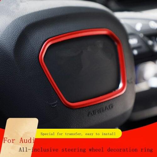 Suitable for new Audi Q3L Q5L Q7 A4 modified fully enclosed steering wheel decorative ring decorative direction car stickers