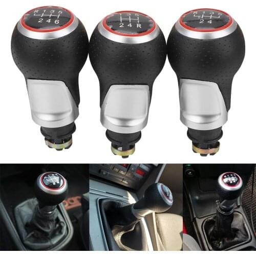 Car Gear Shift Knob 5/6 Speeds For Audi A4 B6 B7 B8 A6 S4 8K A5 8T Q5 8R S Line Ibiza 6J Seat Leon Mk1 Passat Golf 12mm
