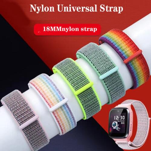 18MM Sports Nylon Loop Band For Xiaomi Mi Smart Watch Straps Women Bracelet For Garmin Vivoactive 4S/Venu 2s Correa Wristband