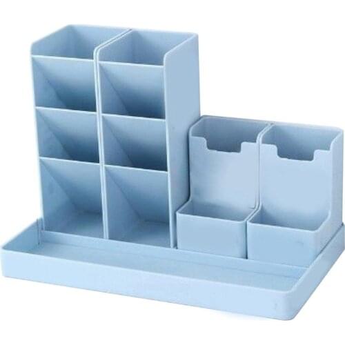 Large Capacity Inclined Pen Holder Creative Pencil Storage Box Multifunctional Desktop Organizer Stand Stationery Storage Holder