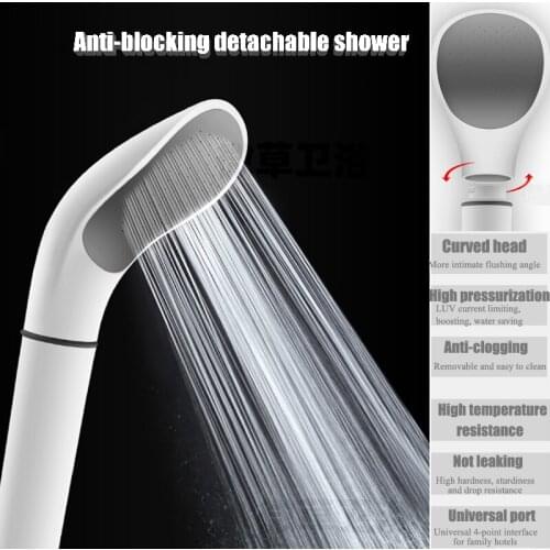 High Quality Pressure Rainfall Shower Head Water Saving Filter Spray Nozzle High Pressure Water Saving White Shower Head
