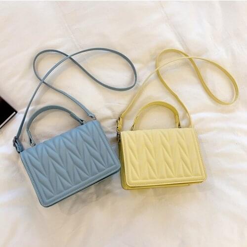 Retro Women Messenger Bag Solid Color Chain Mini Flap PU Leather Shoulder Bag Casual Ladies Shopping Crossbody Bags