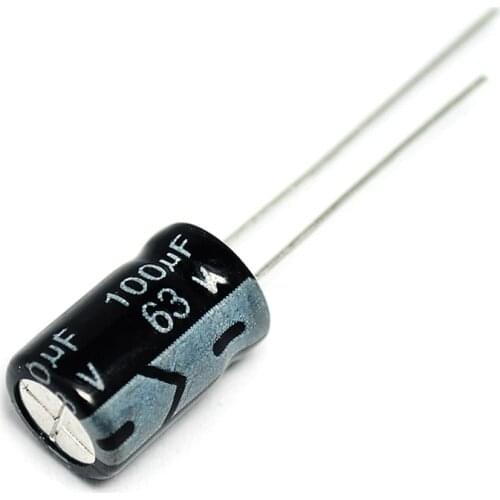 10PCS/LOT Electrolytic Capacitor 63V/100uF 8*12mm 63v 100uf