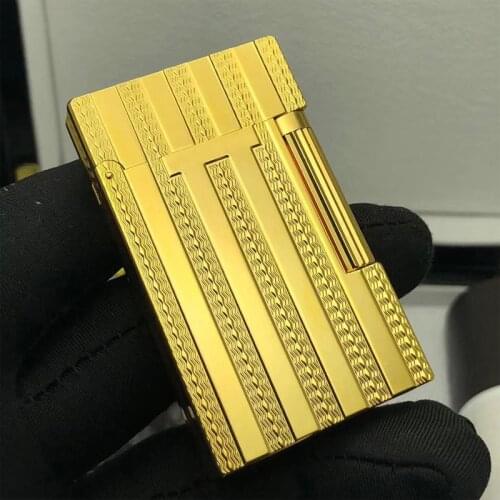 100% brand new retro DuPont bright sound lighter Seiko manufacture windproof copper body cigarette lighter with box