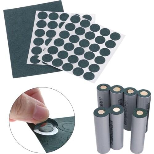 100pcs 1S 18650 Li-ion Battery Insulation Gasket Barley Paper Battery Pack Cell Insulating Glue Patch Electrode Insulated Pads
