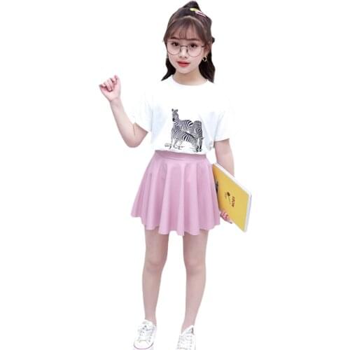 2020 Summer Fashion Pleated Skirts Baby Girl Clothes School Children Clothing Dance Training Mini Skirt Lovey Kids Girls Skirts