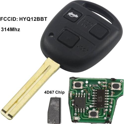 Jingyuqin 3 Buttons Remote Key 314MHZ HYQ12BBT 4D67 Chip For Lexus RX330 2004-2006 RX350 2007-2009 LS430 ES330 SC430 Fit Toyota