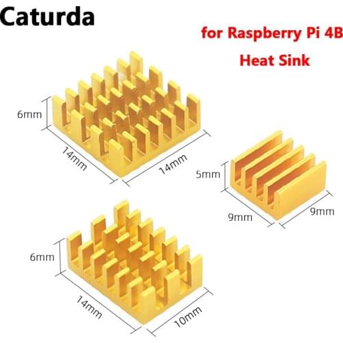 3pcs Raspberry Pi 4 Heat Sink Aluminum Heatsink Raspberry Pi 4B Radiator Cooling Kit Cooler for Raspberry Pi 4 Model B