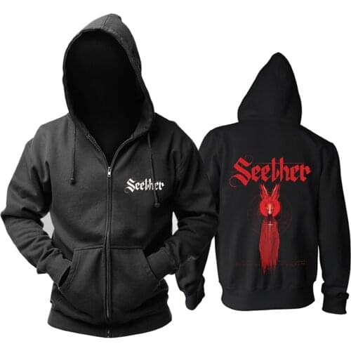 4 Designs Seether Rock Band Zipper Sweatshirt Rocker Soft Warm Heavy Metal Hoodies Sudadera Punk Fleece