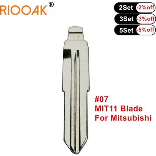5pcs #07 Metal MIT11 Key Blade Replacement KD VVDI Flip Remote Car Key Blank For Mitsubishi Outlander Grandis ASX Pajero