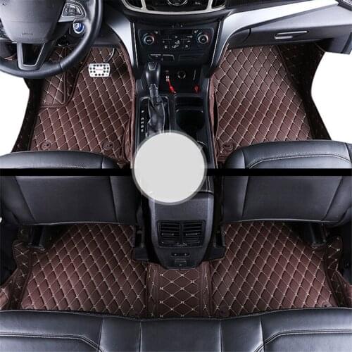 Car styling fiber leather car floor mats for ford kuga escape 2013-2018 2017 2016 2015 2014 2012
