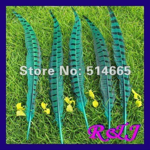 Free Shipping 100pcs/lot green pheasant tail Feather product For Party Performance Approx 25-30cm or 10-12inch