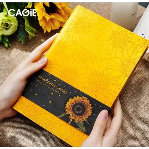 New A5 Sunflower Notepad Soft Faced Horizontal Page Notebook Hand Ledger Diary