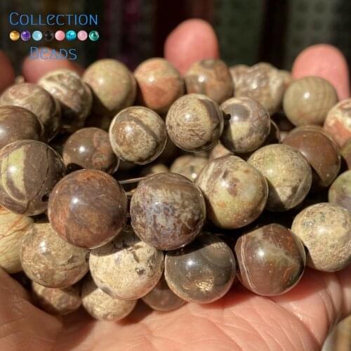 Natural Stone Beads 4/6/8/10/12mm Flower Agates Round Spacer Loose Beads For Jewelry Making DIY Bracelet Accessories 15