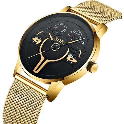 Luxury Top Racing Design Fashion Mens Watches Male Date Clock Sports Business Quartz Watch For Men WristWatch Relogio Masculino