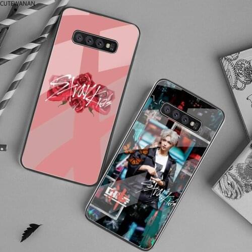Stray Kids K Pop Phone Case Tempered Glass For Samsung S20 Plus S7 S8 S9 S10 Plus Note 8 9 10 Plus
